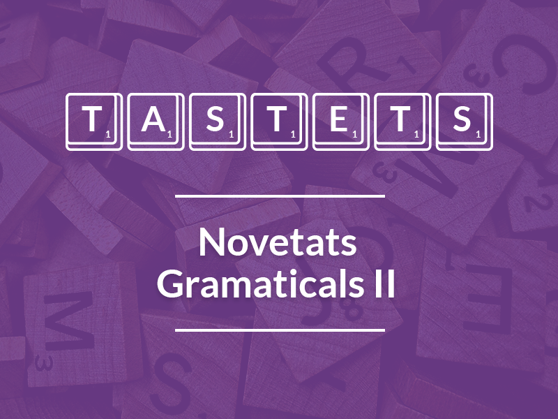 Novetats Gramaticals (II) 